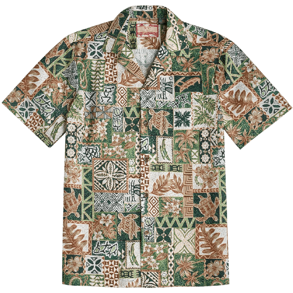 Tapa Honu Mosaic Green
